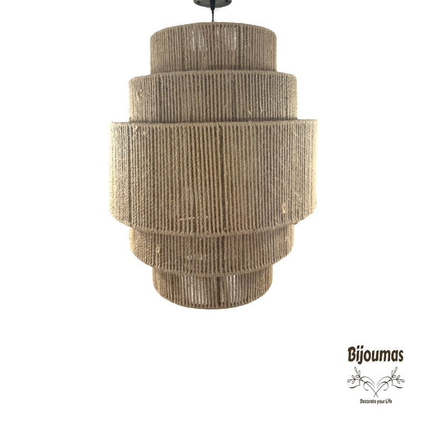 Agatha- Boho Jute Chandelier