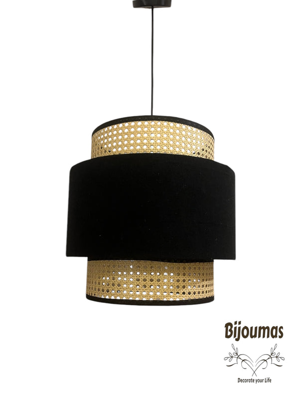 Blacky- Boho Rattan Chandelier