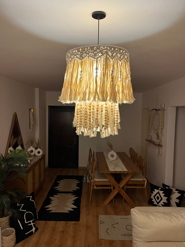 Sasha- Handmade Boho Macrame Chandelier