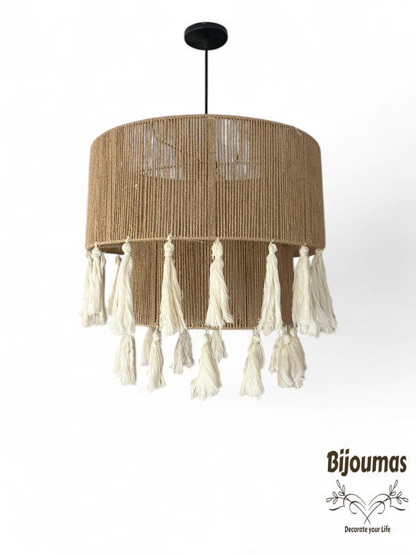 Jessie- Boho Jute Chandelier