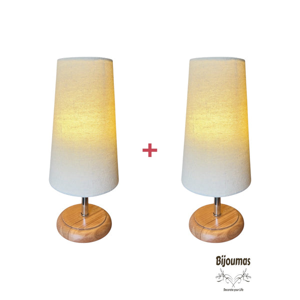 Bundle of Two Amber Boho Table Lamp